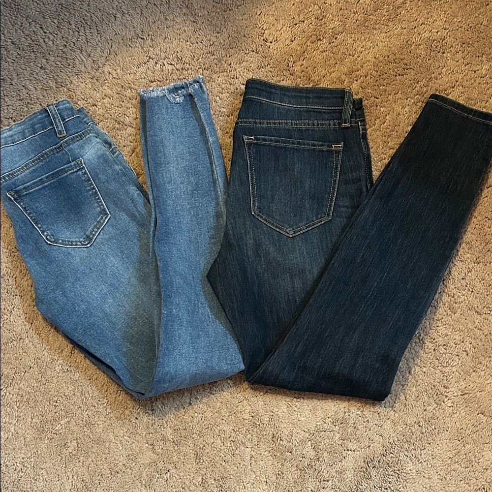 SHEIN / Gap leggings Women's Light and Dark Blue Skinny Jeans UB